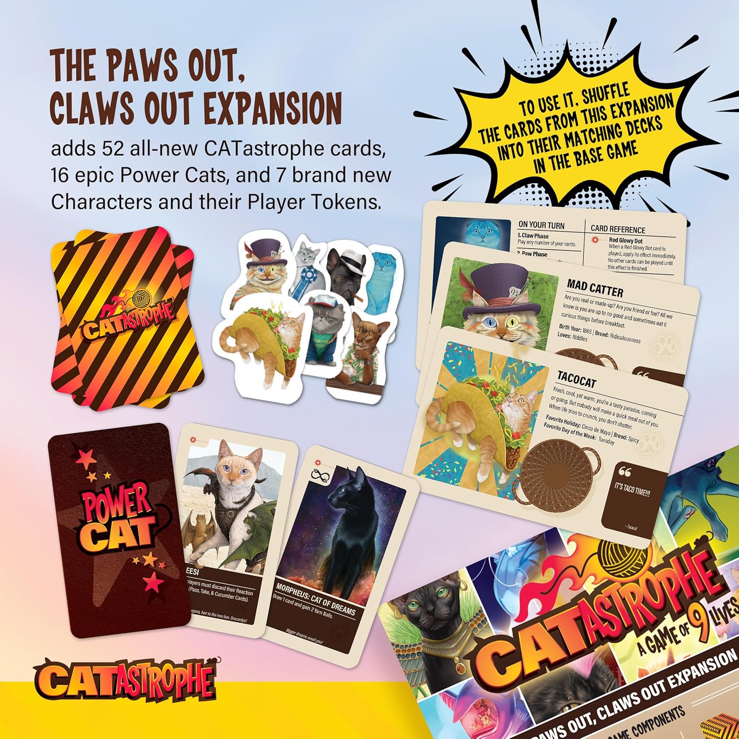 CATastrophe: A Game of 9 Lives (Base Game + Expansion)